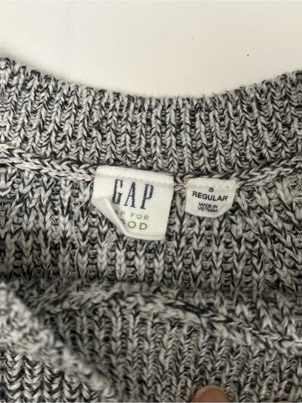GapMarled Cotton Chunky Knit Crewneck Sweater Coastal Grandpa Minimalist
